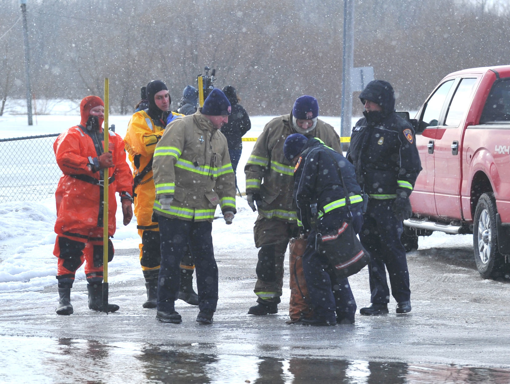 Water rescue at Greenvalley Sports Complex in Moline